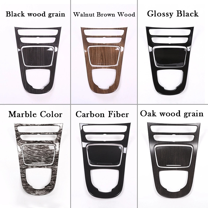 Consolă pentru stilul mașinii, panou de viteze, cadru, consolă, panou schimbător de viteze, ornament pentru Mercedes Benz Clasa E W213 2016-18 ABS fibră de carbon