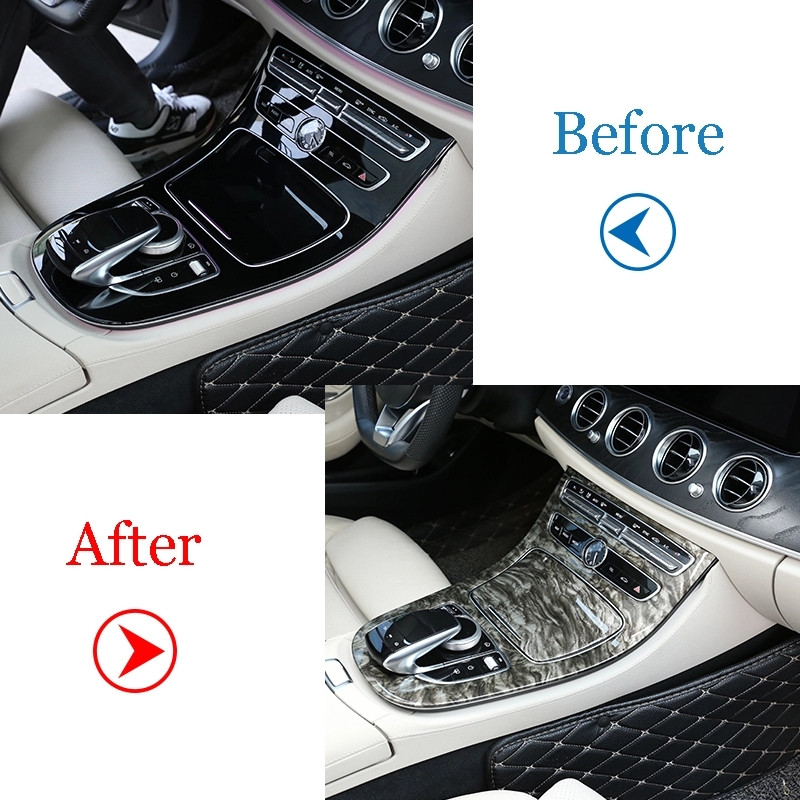 Consolă pentru stilul mașinii, panou de viteze, cadru, consolă, panou schimbător de viteze, ornament pentru Mercedes Benz Clasa E W213 2016-18 ABS fibră de carbon