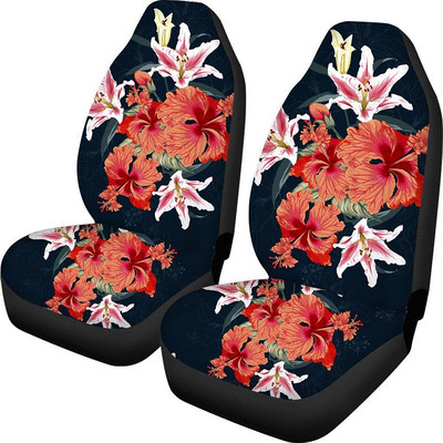 Винтидж лилаво розово цвете с мотив на предната седалка на автомобила Капак за предна седалка Само за предна седалка Лесно инсталиране Противоплъзгащо вътрешно покритие за седалка на автомобила