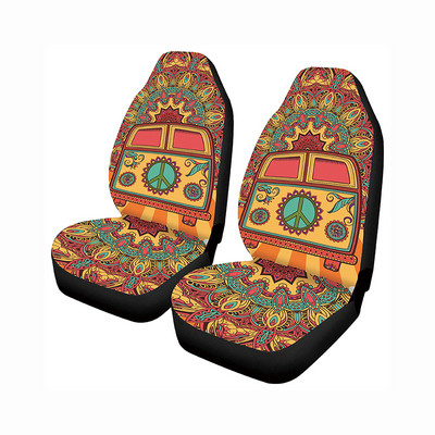 Винтидж лилаво розово цвете с мотив на предната седалка на автомобила Капак за предна седалка Само за предна седалка Лесно инсталиране Противоплъзгащо вътрешно покритие за седалка на автомобила