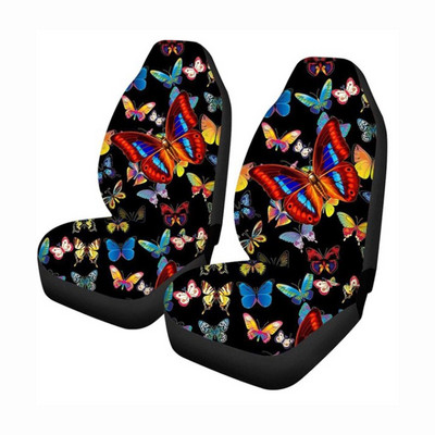 Винтидж лилаво розово цвете с мотив на предната седалка на автомобила Капак за предна седалка Само за предна седалка Лесно инсталиране Противоплъзгащо вътрешно покритие за седалка на автомобила