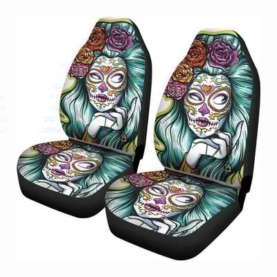 Винтидж лилаво розово цвете с мотив на предната седалка на автомобила Капак за предна седалка Само за предна седалка Лесно инсталиране Противоплъзгащо вътрешно покритие за седалка на автомобила