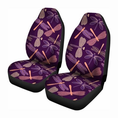 Винтидж лилаво розово цвете с мотив на предната седалка на автомобила Капак за предна седалка Само за предна седалка Лесно инсталиране Противоплъзгащо вътрешно покритие за седалка на автомобила