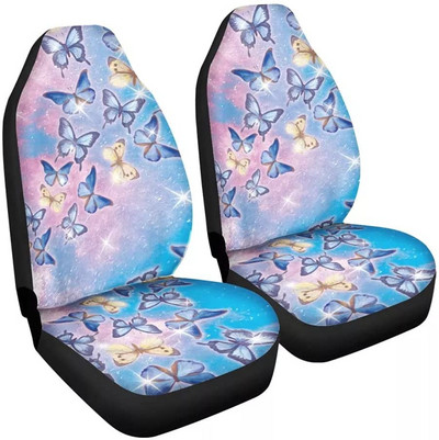 Винтидж лилаво розово цвете с мотив на предната седалка на автомобила Капак за предна седалка Само за предна седалка Лесно инсталиране Противоплъзгащо вътрешно покритие за седалка на автомобила