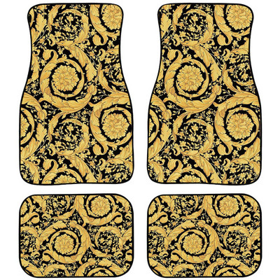 Golden Flower Design autós lábszőnyeg univerzális méretű, vízálló, csúszásmentes gumi hátlap elöl és hátul védőszőnyeg