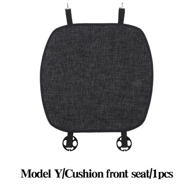 Κάλυμμα καθίσματος αυτοκινήτου για Tesla Model 3 Model Y Four Seasons Μπροστινό πίσω λινό υφασμάτινο μαξιλάρι αναπνεύσιμο προστατευτικό χαλάκι