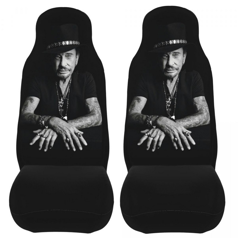 Johnny Hallyday French Singer univerzális autós üléshuzat a legtöbb autóhoz AUTOYOUTH Music Legend autósüléshuzatok Polyester Hunting