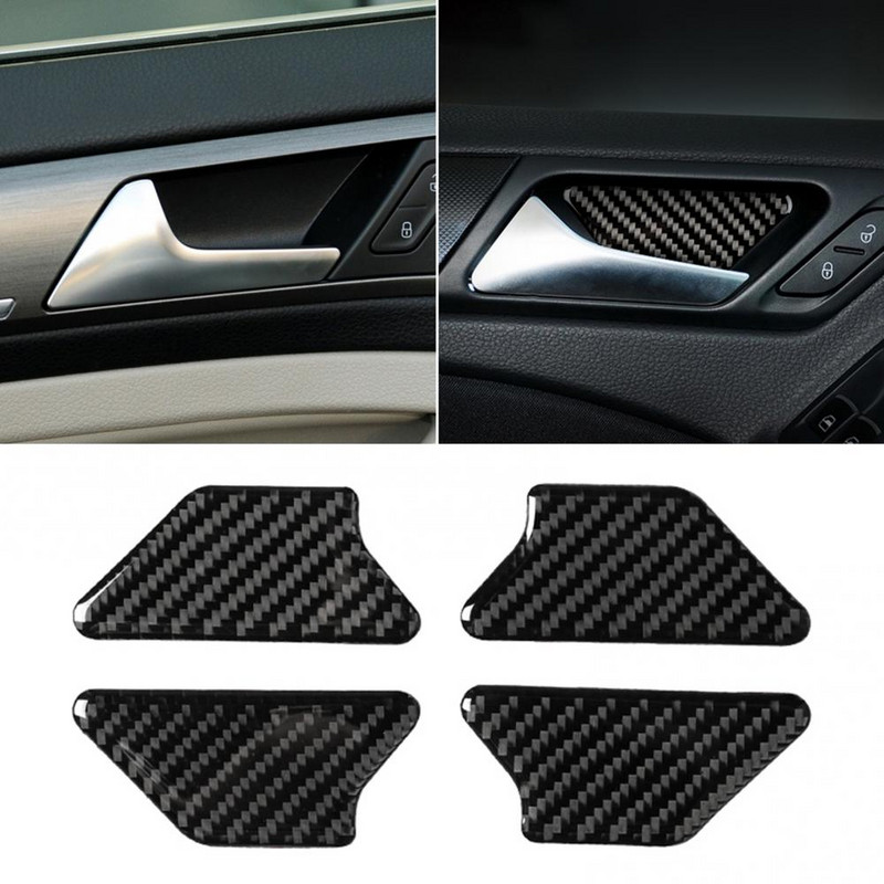 Szénszálas ajtómatricák 4db autós belső fogantyú VW Golf 6 R MK6 08-12