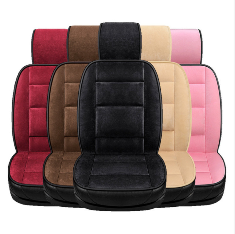 Silts automašīnas sēdekļa pārvalks Universāls ziemas plīša spilvens mākslīgās kažokādas priekš automašīnas sēdekļa aizsarga paklāja automašīnas salona aizsarga piederumi