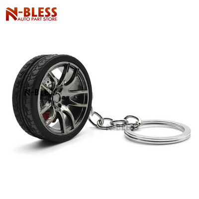 Breloc pentru jante de roți din aliaj Tuning pentru mașină Lanț de chei Suport pentru breloc auto auto cu disc de frână de rotire Inel pentru chei pentru fanii Benz Toyota