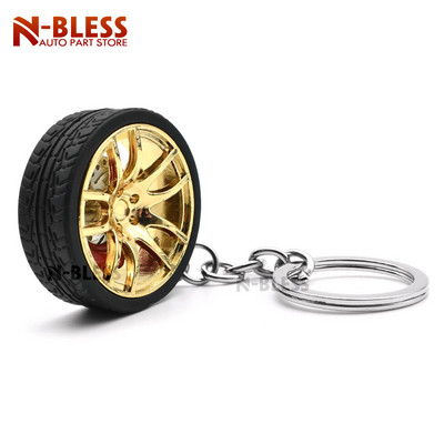 Breloc pentru jante de roți din aliaj Tuning pentru mașină Lanț de chei Suport pentru breloc auto auto cu disc de frână de rotire Inel pentru chei pentru fanii Benz Toyota