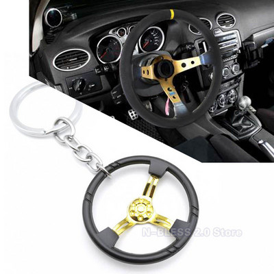 Breloc pentru jante de roți din aliaj Tuning pentru mașină Lanț de chei Suport pentru breloc auto auto cu disc de frână de rotire Inel pentru chei pentru fanii Benz Toyota