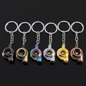 Mini Turbo Turbo Charger Keychain Spinning Turbine Key Chain Ring Μπρελόκ Μπρελόκ αυτοκινήτου Μπρελόκ αυτοκινήτου Αξεσουάρ εσωτερικού χώρου