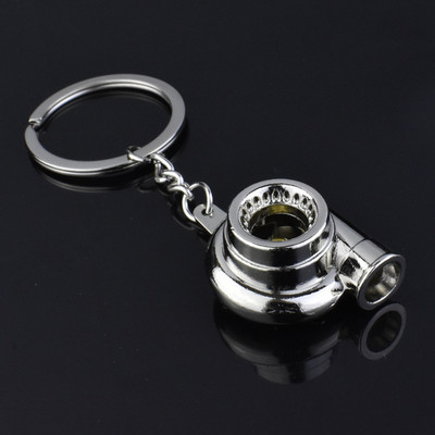Mini Turbo Turbo Charger Keychain Spinning Turbine Key Chain Ring Μπρελόκ Μπρελόκ αυτοκινήτου Μπρελόκ αυτοκινήτου Αξεσουάρ εσωτερικού χώρου