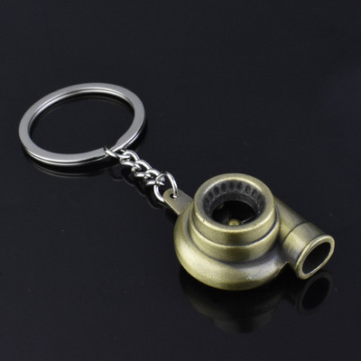 Mini Turbo Turbo Charger Keychain Spinning Turbine Key Chain Ring Μπρελόκ Μπρελόκ αυτοκινήτου Μπρελόκ αυτοκινήτου Αξεσουάρ εσωτερικού χώρου