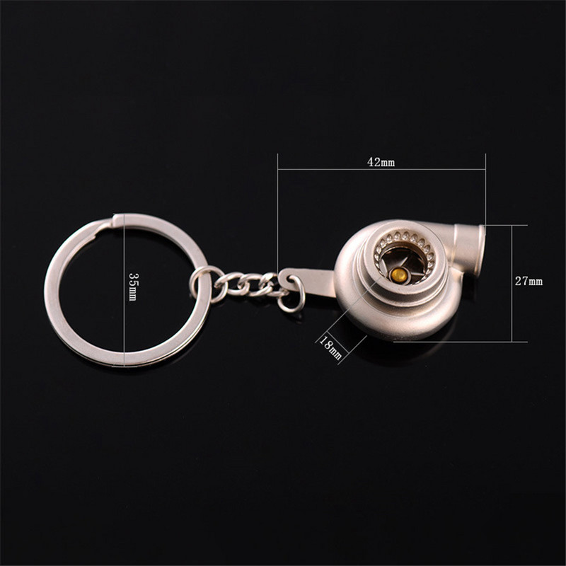 Mini Turbo Turbo Charger Keychain Spinning Turbine Key Chain Ring Μπρελόκ Μπρελόκ αυτοκινήτου Μπρελόκ αυτοκινήτου Αξεσουάρ εσωτερικού χώρου