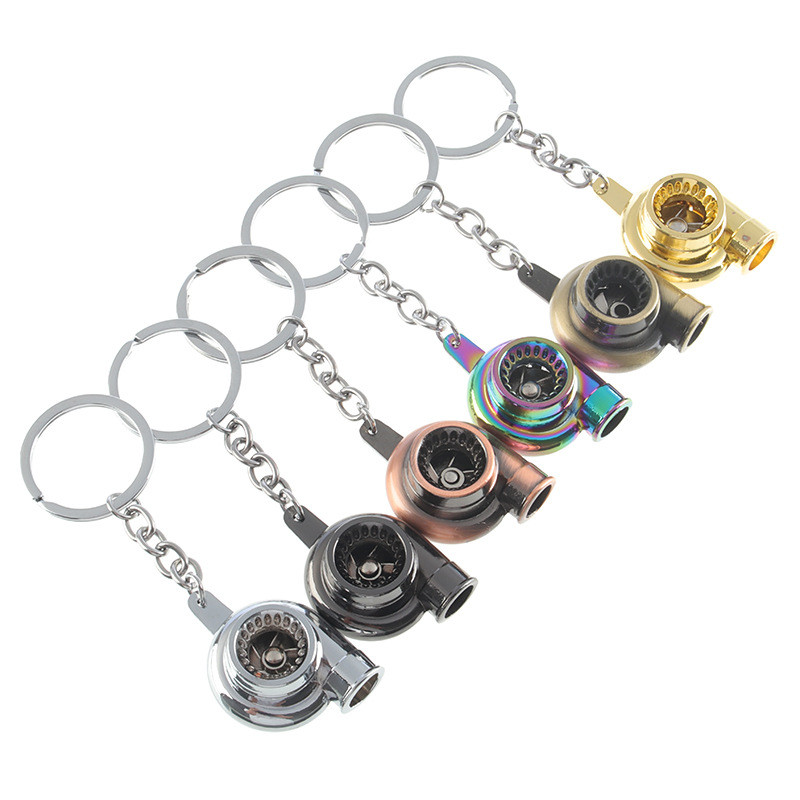 Mini Turbo Turbo Charger Keychain Spinning Turbine Key Chain Ring Μπρελόκ Μπρελόκ αυτοκινήτου Μπρελόκ αυτοκινήτου Αξεσουάρ εσωτερικού χώρου