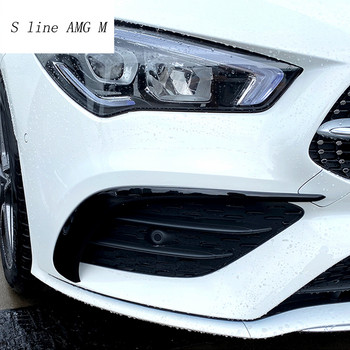 Car Styling Fiber Carbon For Mercedes Benz CLA Class C118 W118 Auto Αξεσουάρ αμαξώματος Μπροστινός προφυλακτήρας Φτερό κάλυμμα χείλους Αυτοκόλλητα Διακοσμητικά