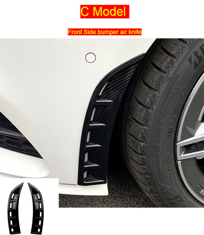 Car Styling Szénszálas Mercedes Benz CLA Class C118 W118 Autótartozékok Karosszéria Első lökhárító Sárvédő Ajakvédő matricák Kárpit
