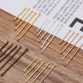 50 бр./лот Златни/сребърни щифтове за глава с очи 20/25/30/35/40 мм щифтове с двоен отвор Находки за изработка на бижута Направи си сам Аксесоари за бижута