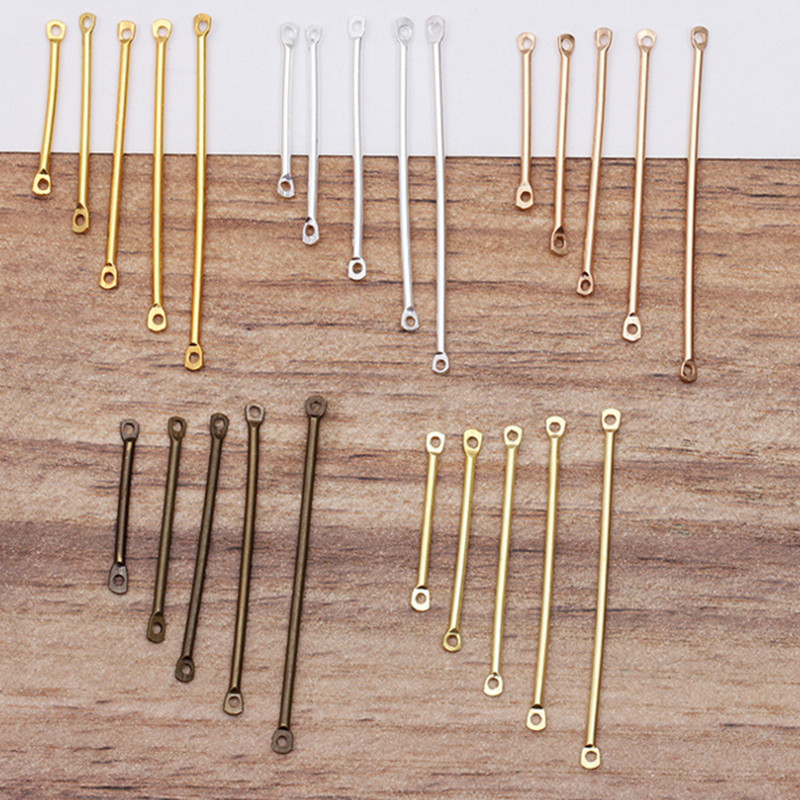 50 бр./лот Златни/сребърни щифтове за глава с очи 20/25/30/35/40 мм щифтове с двоен отвор Находки за изработка на бижута Направи си сам Аксесоари за бижута