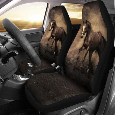 Universaalselt sobivad 2 tk auto esiistmekatted pruunid hobuse istmekatted.