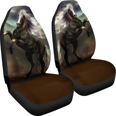 Universaalselt sobivad 2 tk auto esiistmekatted pruunid hobuse istmekatted.