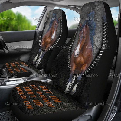 Universaalselt sobivad 2 tk auto esiistmekatted pruunid hobuse istmekatted.
