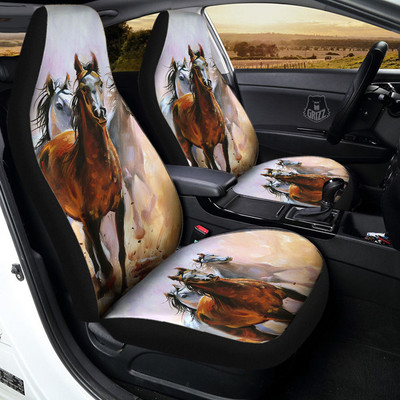 Universaalselt sobivad 2 tk auto esiistmekatted pruunid hobuse istmekatted.