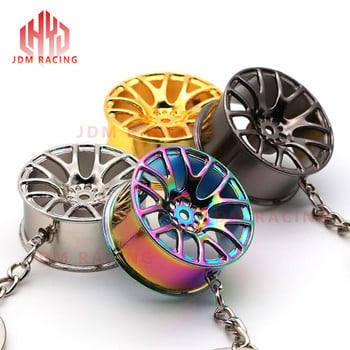 Hot Wheel Rim Keychain Ключодържател 3D Keychain Creative Accessories Auto Part Model Car Keyring Ключодържател за Toyota