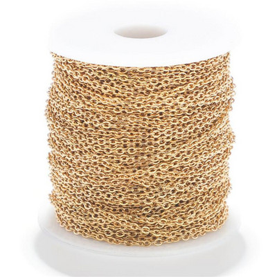 Kabel od nehrđajućeg čelika od 2 m Lanac od ružičastog zlata Srebrni lančići Ogrlica za „uradi sam“ pribor za izradu nakita Skupni artikli Veleprodaja Puno užeta