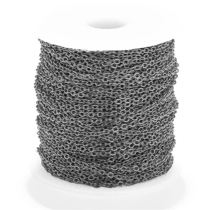 Kabel od nehrđajućeg čelika od 2 m Lanac od ružičastog zlata Srebrni lančići Ogrlica za „uradi sam“ pribor za izradu nakita Skupni artikli Veleprodaja Puno užeta