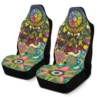 Poťah na autosedačku, lotosový kvet, farebná mandala, autodoplnky, hippie spirituál, autopoťahy, viacfarebné, poťahy na sedadlá 2 ks