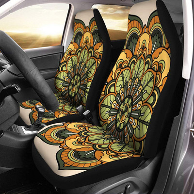 Poťah na autosedačku, lotosový kvet, farebná mandala, autodoplnky, hippie spirituál, autopoťahy, viacfarebné, poťahy na sedadlá 2 ks
