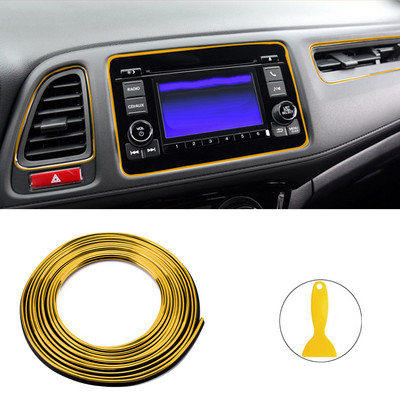 5M Decorație pentru turnare pentru mașină Banda flexibilă pentru turnare interioară pentru auto, acoperire pentru mașină, bandă de ornamentare pentru tabloul de bord, priză, accesorii pentru mașină