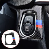 Szénszálas autós matricák BMW F30 F34 3-as sorozatú GT autó indító leállító motor gombjának burkolatához belső dekorációs kiegészítők