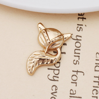 10db/tétel 13x20mm aranyozott sárgaréz Little Fox Charms medálok Kiváló minőségű barkács kézzel készített ékszerkiegészítők nagykereskedelme