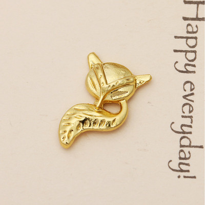 10db/tétel 13x20mm aranyozott sárgaréz Little Fox Charms medálok Kiváló minőségű barkács kézzel készített ékszerkiegészítők nagykereskedelme