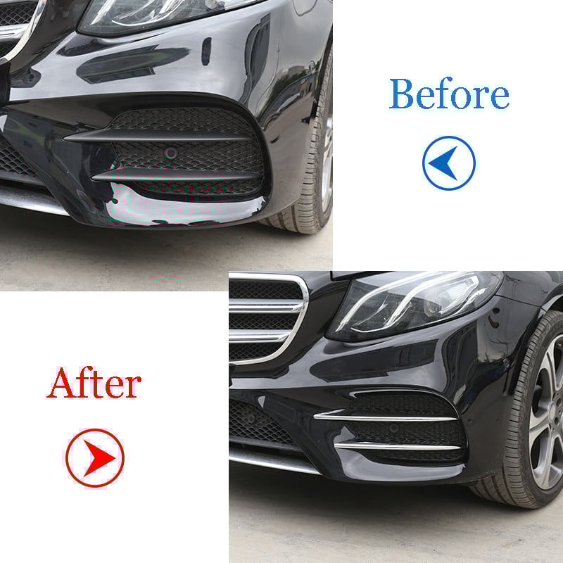 Mercedes Benz E Class W213-hoz 2016 2017 2018 2019 2020 2021 2022 E43 AMG autós ABS króm első ködlámpa burkolat dísztartozékok