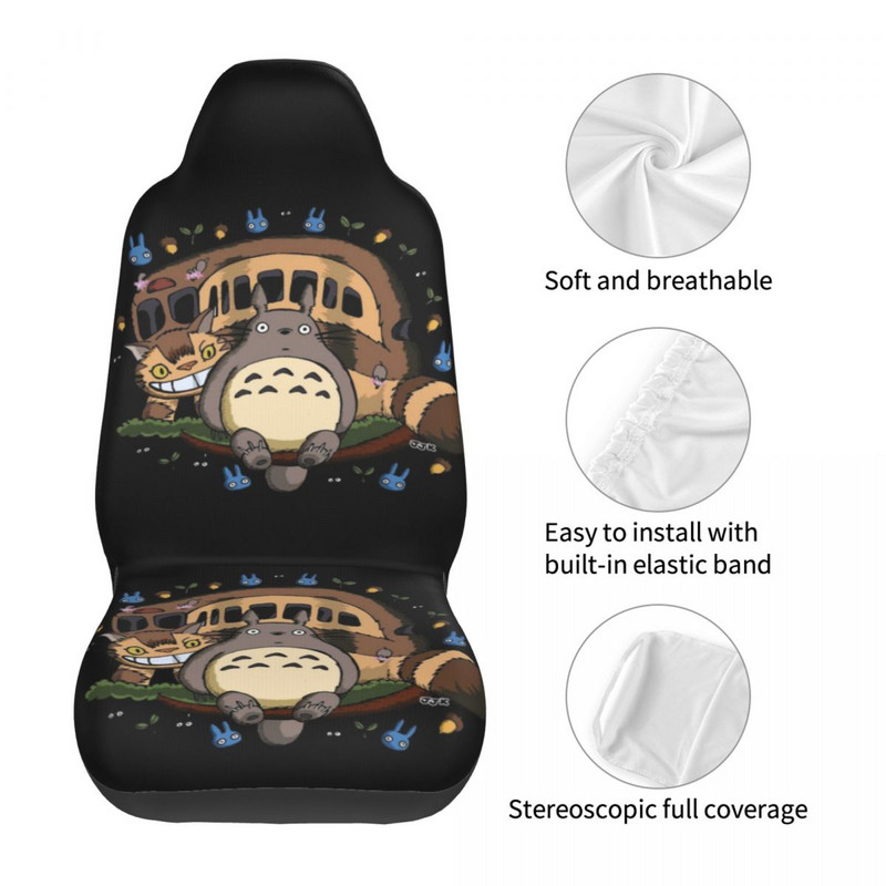 My Neighbor Totoro Manga univerzális autós üléshuzatok, amelyek alkalmasak teherautók SUV vagy Van Studio Ghibli Anime autó üléshuzat védője számára