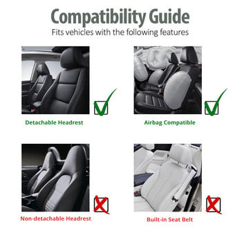 5PCS Калъфи за единични седалки за кола 5MM пяна Универсална подходяща за повечето микробуси Отделен протектор за седалки за кола