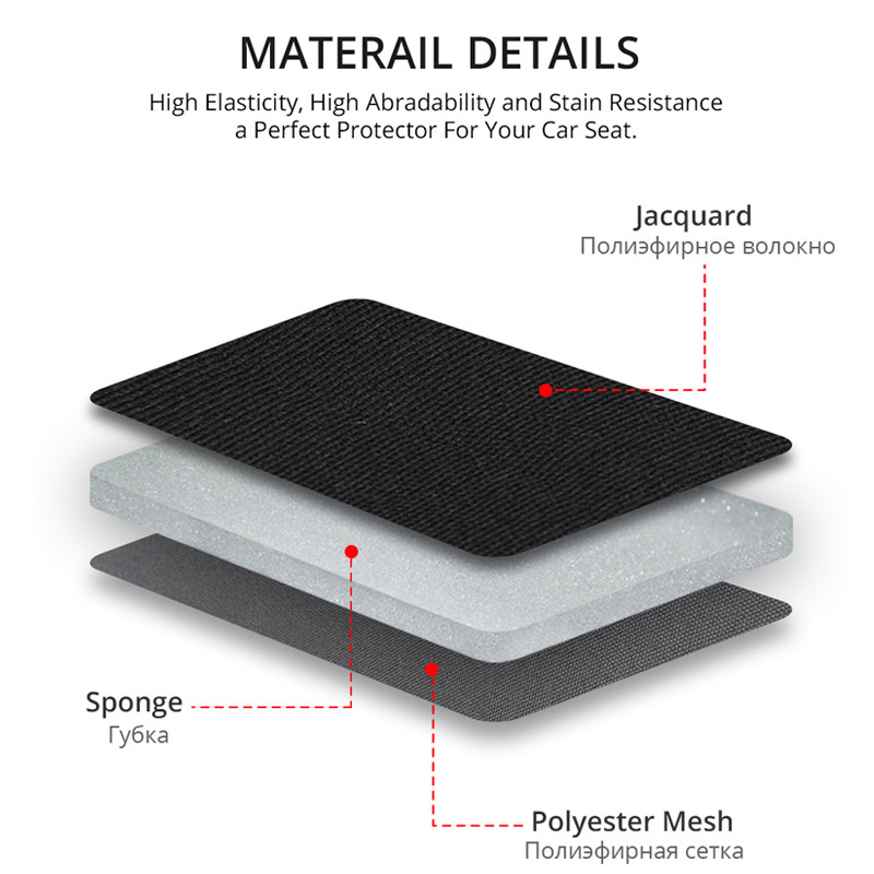 5PCS Калъфи за единични седалки за кола 5MM пяна Универсална подходяща за повечето микробуси Отделен протектор за седалки за кола