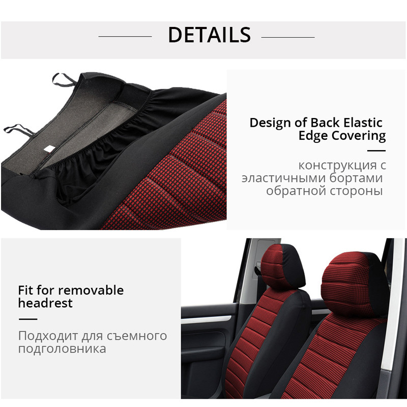 5PCS Калъфи за единични седалки за кола 5MM пяна Универсална подходяща за повечето микробуси Отделен протектор за седалки за кола