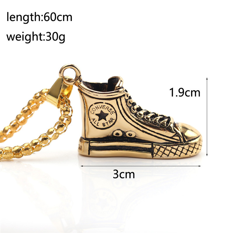 Punk Statement Cipele Ogrlica i privjesak Srebrna boja Legura Vintage američki stil Steampunk Muški lanac Nakit S196