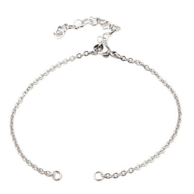 Ρυθμιζόμενη αλυσίδα καλωδίων από ανοξείδωτο ατσάλι 30 τμχ με κουμπώματα αστακού και προέκταση αλυσίδας για βραχιόλι κοσμημάτων κατασκευής 18cm