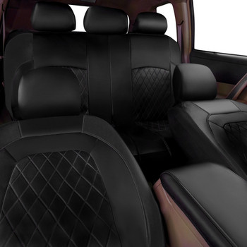 Комплекти универсални покривала за автомобилни седалки от PU кожа Съвместими водоустойчиви за автомобилни протектори Интериорни аксесоари Подходящи за повечето автомобили
