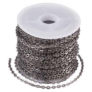 Pandahall 10m Iron Cross Cable Chain DIY Roll Chain Бижута Колие Гривна Изработка Сребърен/Златен/Античен бронз/Цвят платина