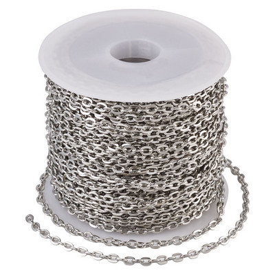 Pandahall 10 m vaskeresztes kábellánc barkácsolás görgős lánc ékszer nyaklánc karkötő készítés ezüst/arany/antik bronz/platina színű
