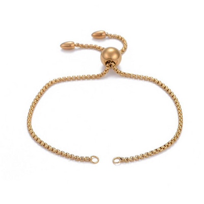 10 бр. 304 плъзгаща се гривна от неръждаема стомана, регулируема плъзгаща се удължителна кутия, вериги, чаровни връзки за аксесоари за изработка на бижута Направи си сам