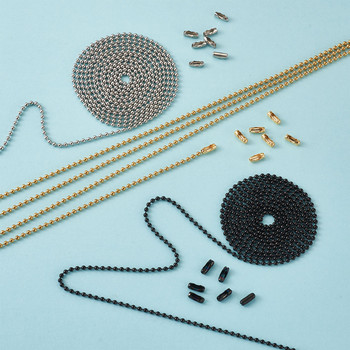 1 Σετ αλυσίδες μπάλας από ανοξείδωτο ατσάλι με συνδέσμους για DIY χειροποίητο κολιέ Βραχιόλι Μπρελόκ Ετικέτα κοσμήματα κατασκευής αξεσουάρ